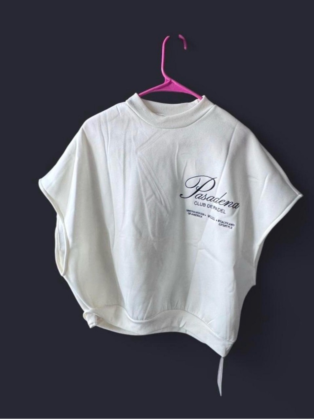 Missguided White Pasadena Graphic Short Sleeve Sweatshirt